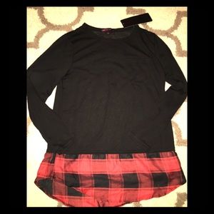 Black buffalo plaid tunic.